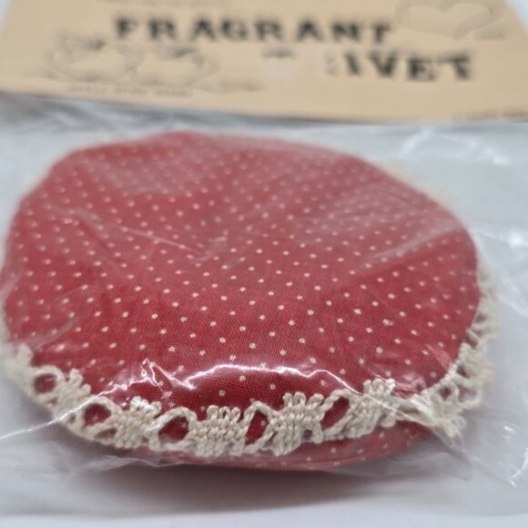 Fragrant Trivet Apple Spice Scented Handmade Fabric & Lace Orange - Picture 2 of 3